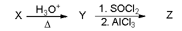 Provide the structures of the intermediates and the final product in the following reaction sequence.    