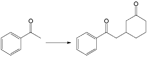 Provide the reagents necessary to carry out the following conversion using a Stork enamine synthesis.  