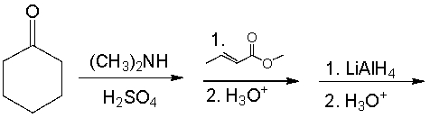 Predict the product for the following reaction sequence.  