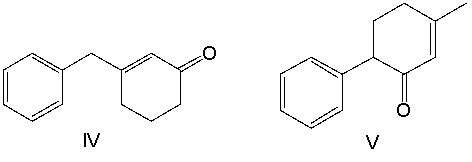 Predict the product(s)  for the following reaction.       A)  I B)  II and III C)  III and IV D)  IV E)  II and V