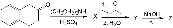 Provide the structures of the intermediates and the final product in the following reaction sequence.  