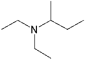 What is the common name for the following compound?   A)  ethylmethylisobutylamine B)  diethylisobutylamine C)  sec-butyldiethylamine D)  2-diethylaminobutane E)  sec-butyldimethylamine