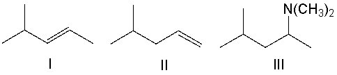 Predict the major product for the following reaction.       A)  I B)  II C)  III D)  IV E)  V