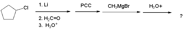 What is the product of the following sequence?       A)  I B)  II C)  III D)  IV E)  V