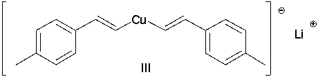 Which of the following Gilman reagents could be used with a vinyl halide to afford the (E,E) -diene shown below? Select all that apply.         A)  I B)  II C)  III D)  IV E)  II and III