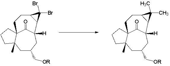 A total synthesis of ingenol utilized the Corey-Posner/Whitesides-House coupling reaction in a key C-C bond forming step (J. Am. Chem. Soc. 2002, 124, 9726). Propose a reagent to perform this transformation.  