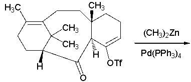 A synthesis of the taxadienone system involves the following reaction (Org. Process. Res. Dev. 2015, 19, 284) . What is the product?        A)  I B)  II C)  III D)  IV