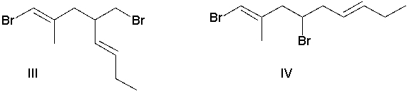 What is the major product of the following reaction?       A)  I B)  II C)  III D)  IV