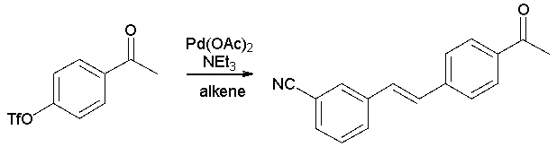 Which alkene would be used in the Heck reaction below?     A)   B)   C)   D)  