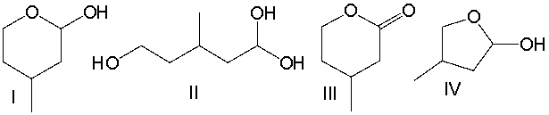 Predict the major product for the following reaction.     A)  I B)  II C)  III D)  IV E)  none of these
