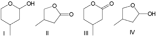 Predict the major product for the following reaction.     A)  I B)  II C)  III D)  IV E)  none of these