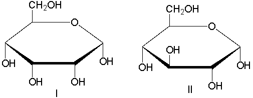  What is the correct Haworth projection for  \alpha -D-glucopyranose?       A)  I B)  II C)  III D)  IV E)  V 