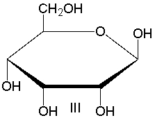  What is the correct Haworth projection for  \beta -D-allopyranose?       A)  I B)  II C)  III D)  IV E)  V 