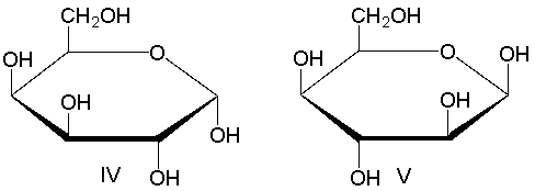  What is the correct Haworth projection for  \beta -D-allopyranose?       A)  I B)  II C)  III D)  IV E)  V 