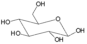 Draw the Fischer projection for the open-chain form of the following cyclic monosaccharide.  
