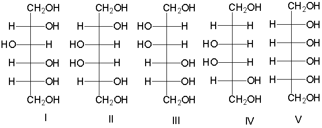 Predict the product(s)  for the following reaction.     A)  I B)  II C)  I and III D)  IV E)  I and V