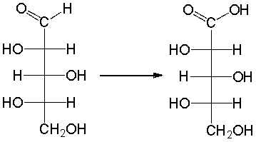 Provide the reagents necessary to carry out the following conversion.   A)  Br<sub>2</sub>/H<sub>2</sub>O B)  NaOH/H<sub>2</sub>O C)  HNO<sub>3</sub> D)  Ag<sup>+</sup>/NH<sub>3</sub>/H<sub>2</sub>O E)  A and D