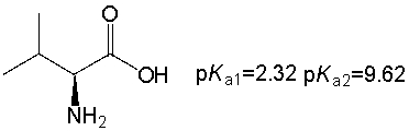 What is the pI of the following amino acid?   A)  1.16 B)  4.81 C)  5.97 D)  9.62 E)  none of these