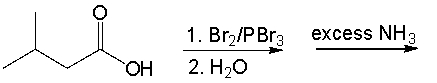 <strong>Which amino acid is produced from the following reaction sequence? </strong> A) alanine B) valine C) leucine D) isoleucine E) none of these
