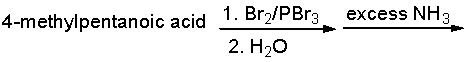 <strong>Which amino acid is produced from the following reaction sequence? </strong> A) alanine B) valine C) leucine D) isoleucine E) none of these