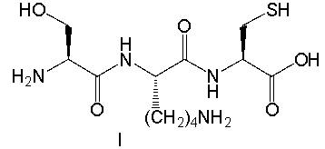 Which of the following is a correct bond-line structure for the tripeptide Ser-Lys-Cys?         A)  I B)  II C)  III D)  IV E)  none of these