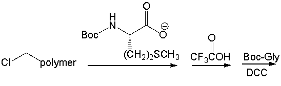 Which of the following is the correct sequence for the pentapeptide that is formed by the following reaction sequence?       A)  Leu-Lys-Ala-Gly-Met B)  Met-Gly-Ala-Lys-Leu C)  Cys- Gly-Ala-Lys-Leu D)  Leu-Lys-Ala-Gly-Cys E)  none of these