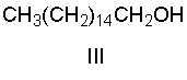 Which of the following is a structure of a wax?       A)  I B)  II C)  III D)  IV E)  V