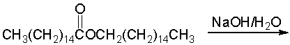 Predict the products when spermaceti is treated with aqueous NaOH.           A)  I B)  II C)  III D)  IV E)  none of these