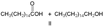 Predict the products when spermaceti is treated with aqueous NaOH.           A)  I B)  II C)  III D)  IV E)  none of these