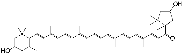 Following is the structure of capsanthin found in capsicum. Which of the following is a correct classification of capsanthin?   A)  monoterpene B)  diterpene C)  sesquiterpene D)  triterpene E)  tetraterpene