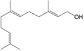 Farnesol, isolated from lily of the valley flowers, has the following structure. How many isoprene units does farnesol have?   A)  1 B)  2 C)  3 D)  4 E)  5