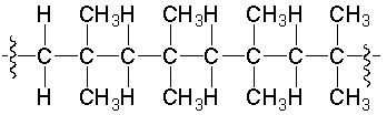 Which of the following monomer(s)  is(are)  required to make the polymer below?   A)  propene B)  isobutylene C)  isoprene D)  styrene E)  none of these