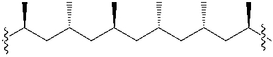 Which of the following best describes the polymer shown below?   A)  atactic B)  isotactic C)  syndiotactic D)  antidiotactic E)  none of these