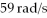 <strong>A wheel accelerates from rest to at a uniform rate of Through what angle (in radians) did the wheel turn while accelerating?</strong> A) 30 rad B) 24 rad C) 60 rad D) 38 rad