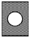 Consider a flat steel plate with a hole through its center as shown in the figure. When the temperature of the plate is increased, the hole will   A)  expand only if it takes up more than half the plate's surface area. B)  contract if it takes up less than half the plate's surface area. C)  always contract as the plate expands into it. D)  always expand with the plate. E)  remain the same size as the plate expands around it.