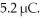 A very small 4.8-g particle carrying a charge of +9.9 μC is fired with an initial speed of   directly toward a second small 7.8-g particle carrying a charge of +   The second particle is held fixed throughout this process. If these particles are initially very far apart, what is the closest they get to each other? (k = 1/4πε<sub>0</sub> = 9.0 × 10<sup>9</sup> N ∙ m<sup>2</sup>/C<sup>2</sup>)<div style=padding-top: 35px> 