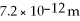 Calculate the kinetic energy, in electron-volts, of a neutron that has a de Broglie wavelength of (m<sub>neutron</sub> = 1.675 × 10<sup>-27</sup> kg, 1 eV = 1.6 × 10<sup>-19</sup> J, h = 6.626 × 10<sup>-34 </sup>J ∙ s)