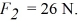 The figure shows two forces acting on an object, with magnitudes   and   What third force will cause the object to be in equilibrium (acceleration equals zero) ?   A)  52 N pointing down B)  52 N pointing up C)  82 N pointing down D)  82 N pointing up
