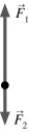 The figure shows two forces acting on an object, with magnitudes   and   What third force will cause the object to be in equilibrium (acceleration equals zero) ?   A)  52 N pointing down B)  52 N pointing up C)  82 N pointing down D)  82 N pointing up