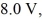 A 1.0 μF capacitor has a potential difference of   applied across its plates.If the potential difference across its plates is increased to   how much ADDITIONAL energy does the capacitor store? A) 14 μJ B) 28 μJ C) 2.0 μJ D) 4.0 μJ