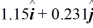 The angle between vector   = 2.00   + 3.00   and vector   is   The scalar product of vectors   and   is 3.00.If the x component of vector   is positive,what is vector   . A)    B)    C)    D)    E)   