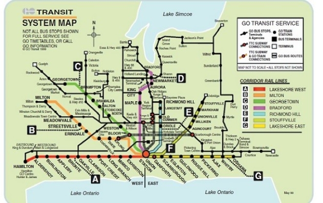   -The map of Toronto's GO Transit system in the figure above is an example of a A)  mental map. B)  topological map. C)  cognitive image. D)  geographic information system. E)  culture region.