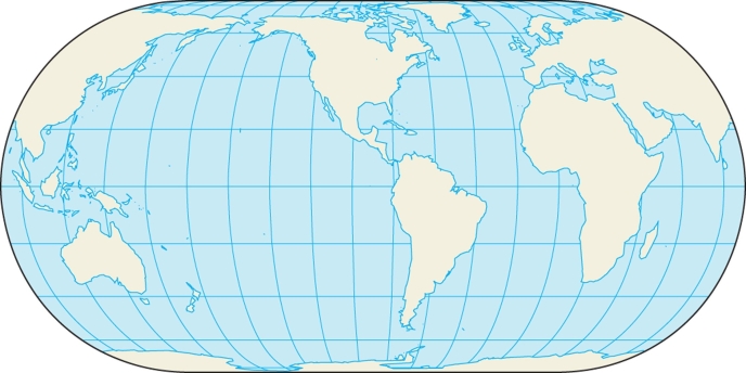   -The above map is an example of a A)  Robinson Projection map. B)  Peters projection map. C)  Mercator projection map. D)  cartogram. E)  choropleth map.