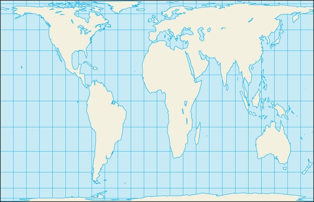  -The above map is an example of a A)  Robinson projection map. B)  Peters projection map. C)  Mercator projection map. D)  cartogram. E)  choropleth map.