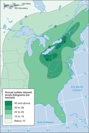   -The above map is an example of a(n)  A)  isoline map. B)  topographic map. C)  located chart map. D)  azimuthal equidistant projection. E)  choropleth map.