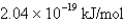 <strong>What is the energy per mole of photons of light with a wavelength of 976.9 nm?</strong> A) B) C) D) E)