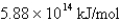 <strong>What is the energy per mole of photons of light with a wavelength of 976.9 nm?</strong> A) B) C) D) E)