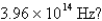 What is the energy per mole of photons of light with a frequency of   A)    B)    C)    D)    E)   