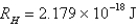 What is the wavelength of light emitted when the electron in a hydrogen atom undergoes a transition from level    (     )   A)    B)    C)    D)    E)   