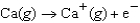 The change in energy for which of the following processes corresponds to the first ionization energy of calcium? A)    B)    C)    D)    E)   